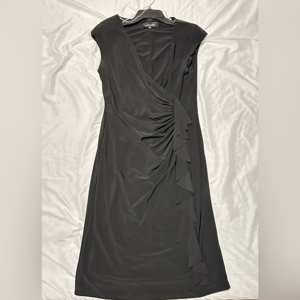 Black Label Ruffle Wrap Dress